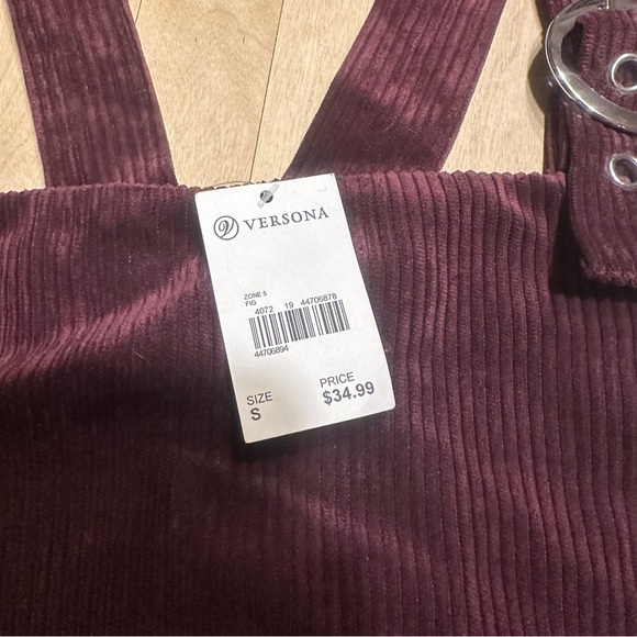 NWT Luxology Purple Corduroy Jumper Pocket Dress Women’s Size Small - Picture 5 of 14
